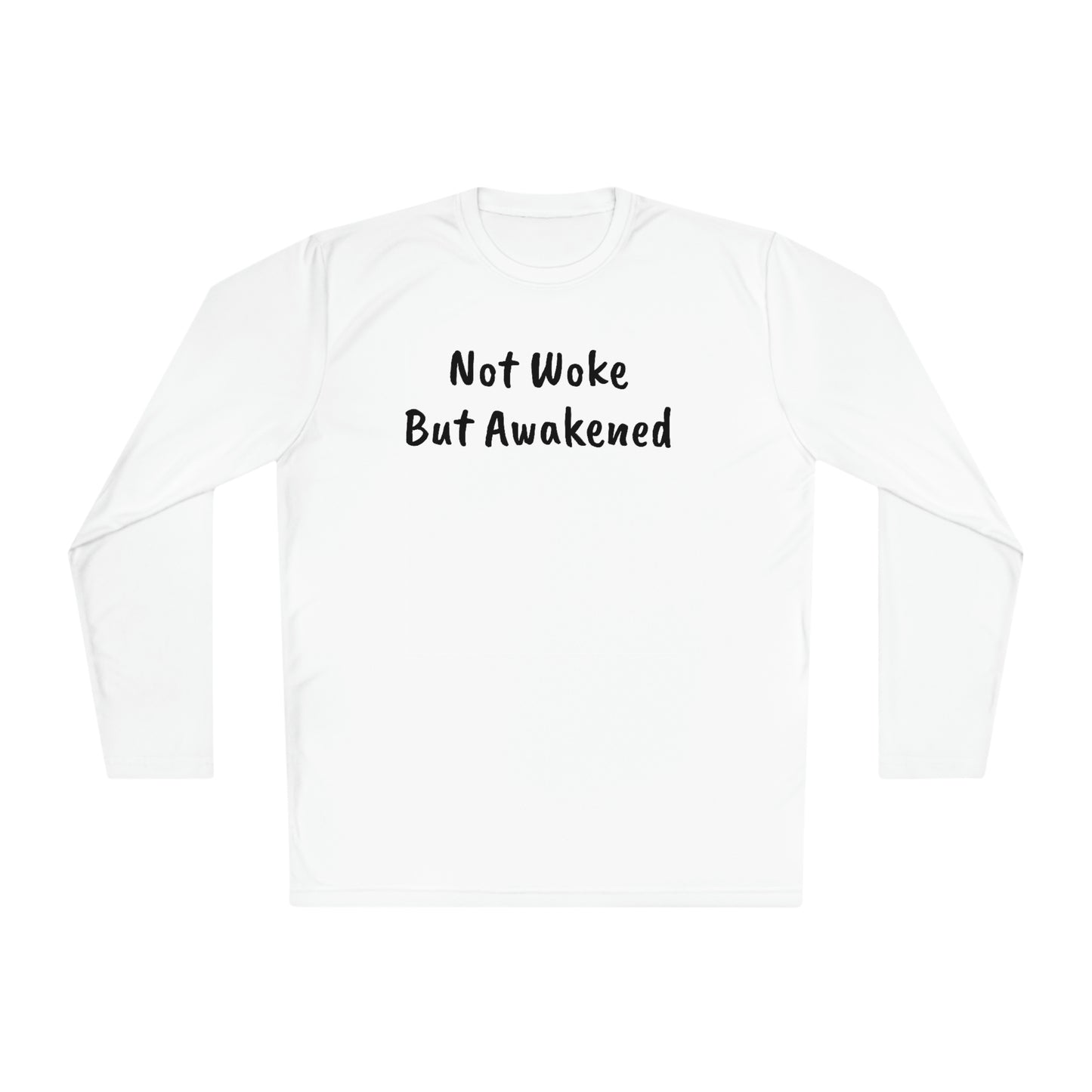 'Not Woke But Awakened' Athletic Fit Long Sleeve Tee