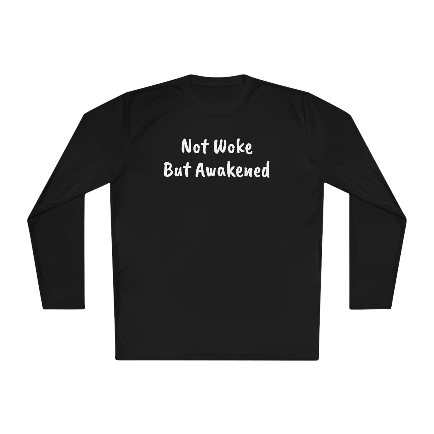 'Not Woke But Awakened' Athletic Fit Long Sleeve Tee