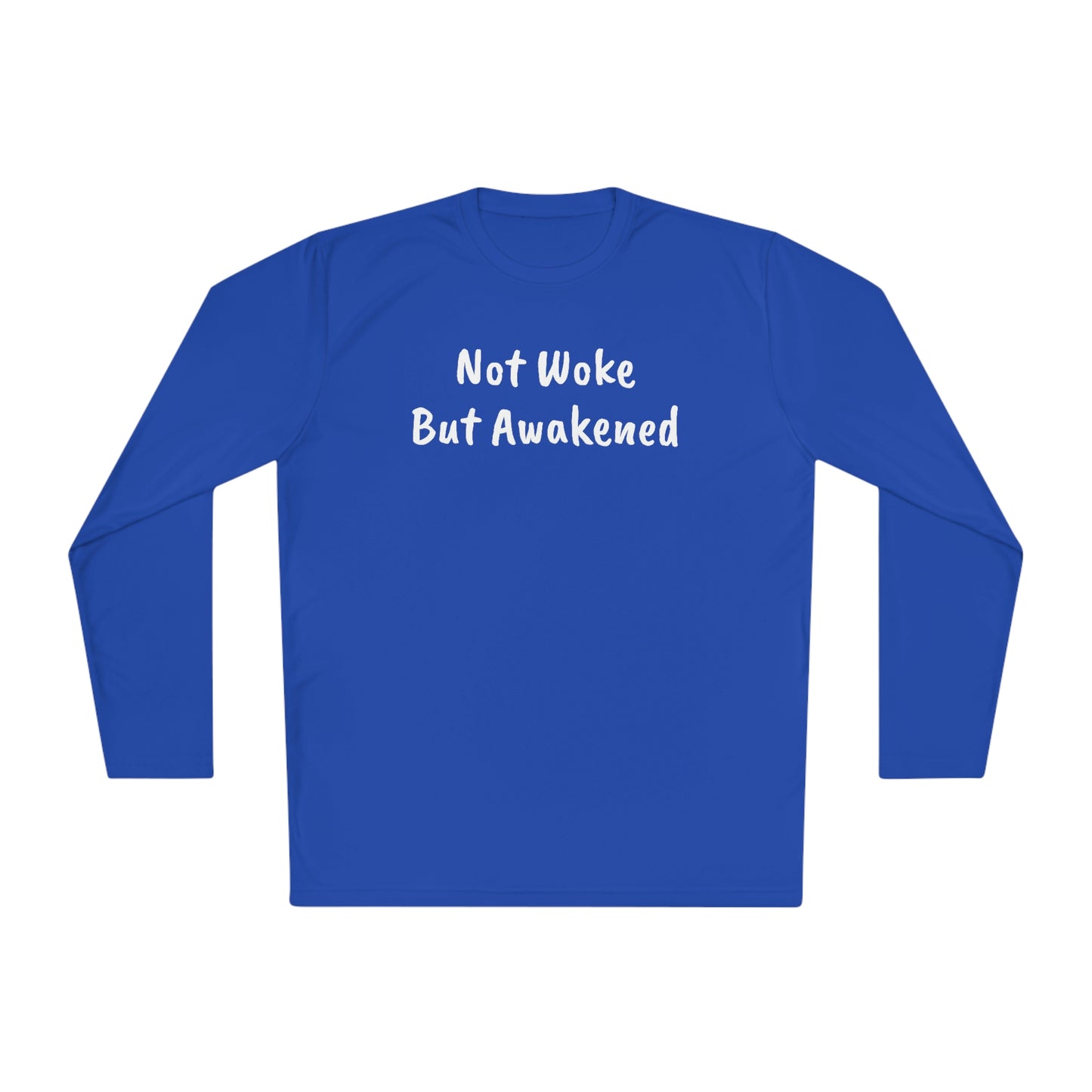 'Not Woke But Awakened' Athletic Fit Long Sleeve Tee